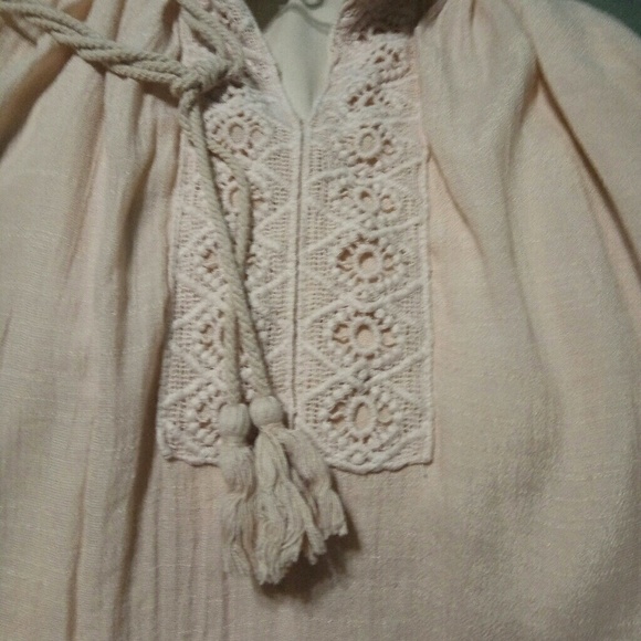 Cloth & People Blush Lace & Tassel Dress Size S - Picture 2 of 8